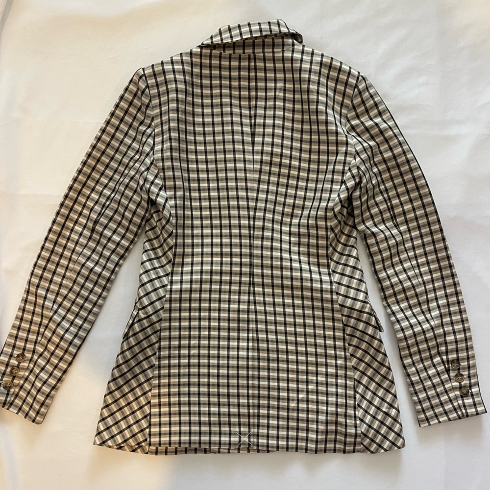 Express x Negin Mirsalehi Plaid Double Breasted Blazer XS Preppy Career Chic - Picture 8 of 10